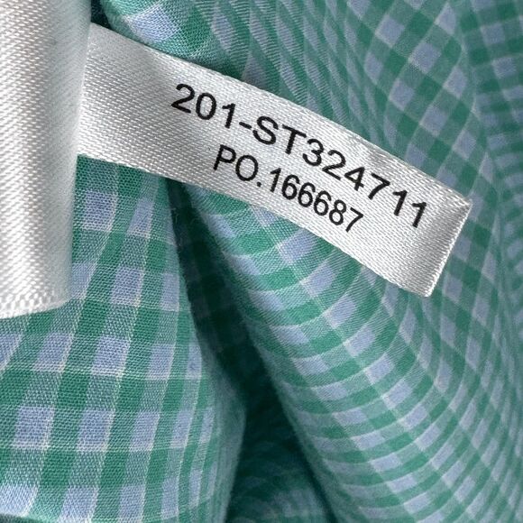 Tommy Bahama Shirt Mens XL Green Blue Check Newport Coast Button Up Long Sleeve - Picture 14 of 14